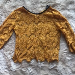 Mesh mustard top